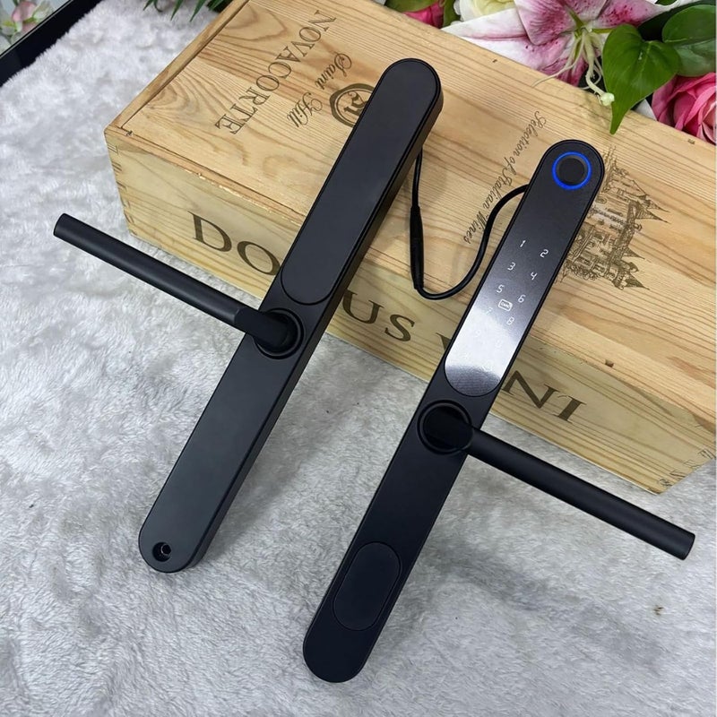 HiFam Fingerprint Door Lock, TUYA APP Control Smart Lock Electronic Door Lock Biometric Door Handle Lock - Image 2